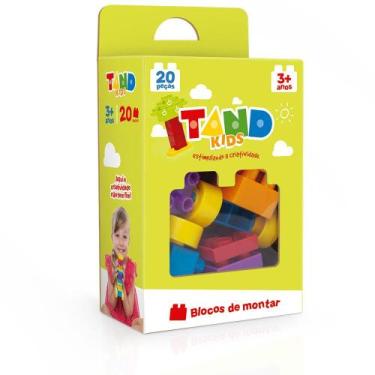 Imagem de Blocos de Montar Coloridos Brinquedo Educativo Didático Infantil Tand 
