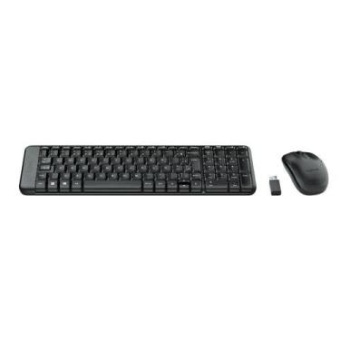 Imagem de Teclado e Mouse Logitech MK220 Sem Fio Compacto Preto ABNT2 - 920-0044
