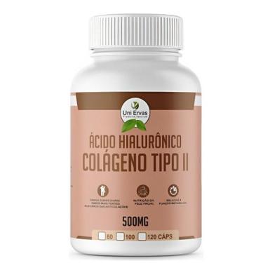 Imagem de Colágeno Tipo 2 II 500mg 120 Capsulas Uni Ervas