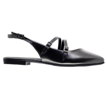 Imagem de Sapato SlingBack Salto Baixo Beira Rio 4134.1012 Grafite, 37, Grafite