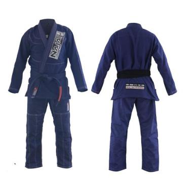 Imagem de Kimono de Jiu Jitsu Adulto Naja Brave, Azul, A2