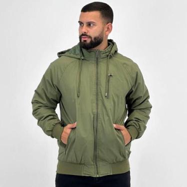 Imagem de Jaqueta Sea Surf Tecido com Capuz Masculina, P, Verde militar