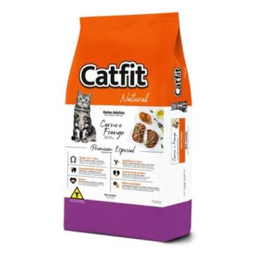 Imagem de Ração Cat Fit Natural para Gatos Adultos 10Kg - Catfit
