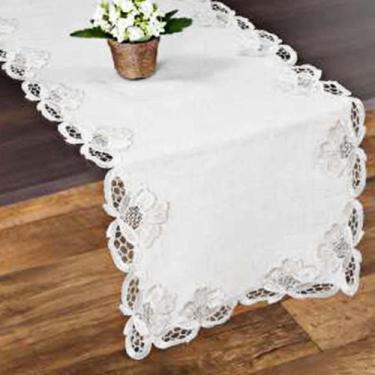 Imagem de Caminho de Mesa Retangular 40x225cm 2662 Rafimex, Branco