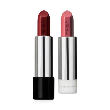 Imagem de Combo Batom Glossy Make B.: Nude 3,6 g + Refil Rose 3,6g - Maquiagem 