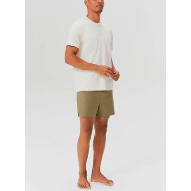 Imagem de Pijama Curto Hering 7C2P Masculino C/ Botão Algodão T. P/XXG, XXG, Nku