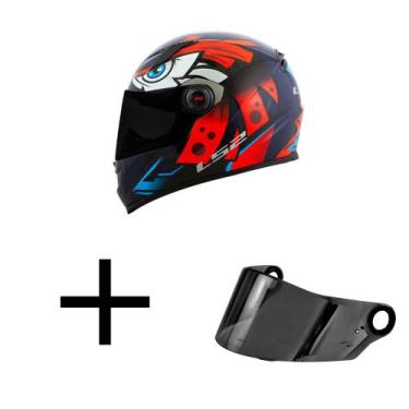 Imagem de Capacete Ls2 Ff358 Tribal Laranja Mais Viseira Fumê, 62