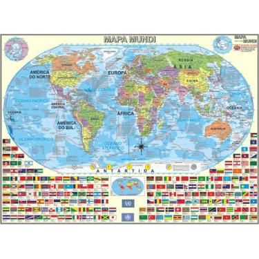 Imagem de Mapa mundi político bia mapas - sem suporte