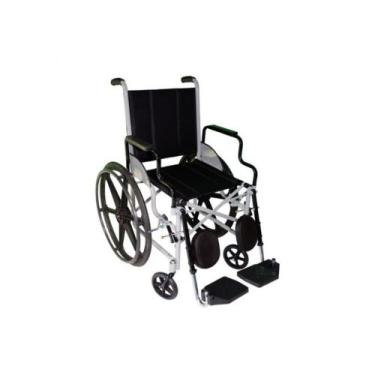 Imagem de Cadeira de Rodas Leblon Pneu Macico 41,5 CM - Carone, Preto