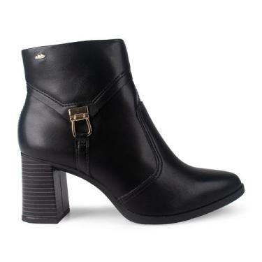 Imagem de Bota feminina dakota casual salto bloco ziper conforto macia, Preto, 3