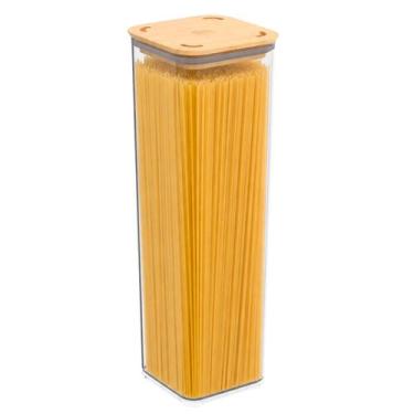Imagem de Pote Hermético Cristal com Tampa em Bambu 1,8L linha Modo Coza