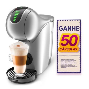 Imagem de Cafeteira de Cápsulas Dolce Gusto Genio S Touch Prata com Painel Digital e Pressão 110V