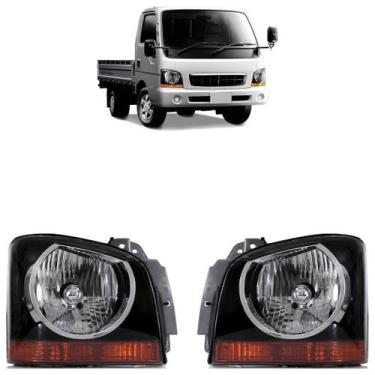Imagem de Farol Dianteiro Bongo K2500 2000 2001 2002 2003 2004 Máscara Negra Len