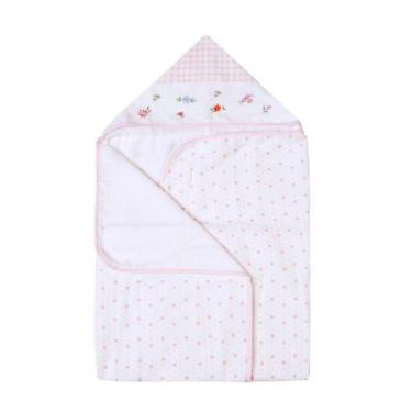Imagem de Toalha de Banho Felpuda com forro de fralda soft e capuz bebê bordados