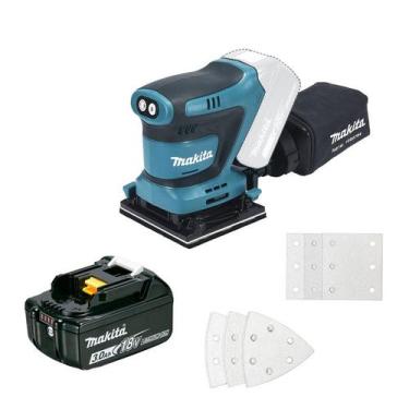 Imagem de Lixadeira orbital a bateria Makita DBO480z 18v + 1 bateria de 3,0Ah