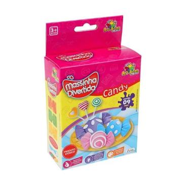 Imagem de Kit Massinha de Modelar Infantil  9 Peças Coloridas e Atóxicas - Art B
