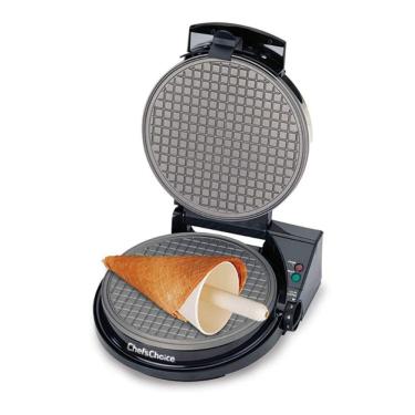 Imagem de Máquina de Cone de Waffle Chef’s Choice WaffleCone Express 1000 W 17,8 cm de Diâmetro com revestimento antiaderente 110 V Prata