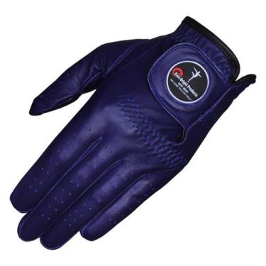 Imagem de Luva de golfe masculina OptiColor Premium em couro roxo, tamanho XL - 