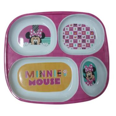 Imagem de Prato Infantil Melamine Divisórias Minnie Mouse Disney - Tuut