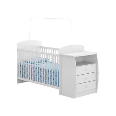 Imagem de Berço Multimóveis Rafael com Gavetas Branco para colchão 130x60 REF. 0