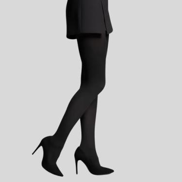 Imagem de Meia calça feminina selene fio 40 opaca elastano 9650.001, EG, Preto