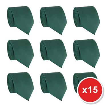 Imagem de Kit 15 Gravatas Social Tons de Verde Masculina Slim Lisa Padrinho Casamento Noivo Trabalho Congresso