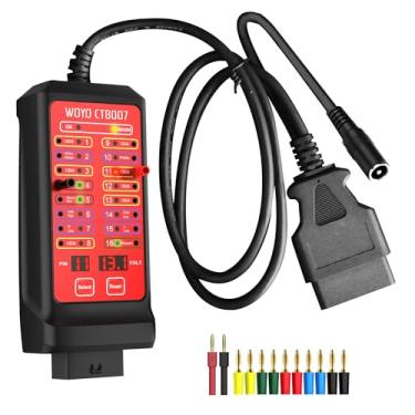 Imagem de Caixa de breakout OBD2, WOYO CTB007 12V/24V CAN Tester Box com cabo de extensão OBD de 68.6 cm, tensão VPP digital de 16 pinos, ferramenta de diagnóstico OBD2 automotivo detector de comunicação de