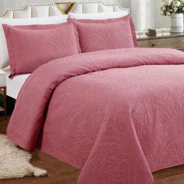Imagem de Kit Colcha Queen Patchwork Lisa 3 Peças Realce Premium