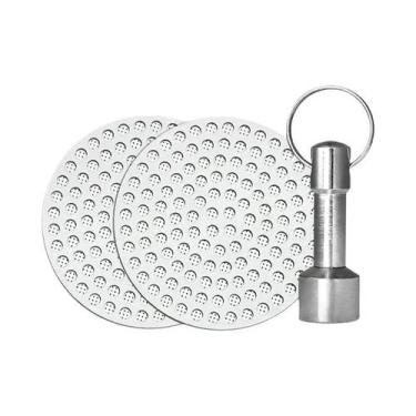 Imagem de Kit De Filtros De Malha Reutilizáveis Para Café Espresso 3 Peças Em Aç