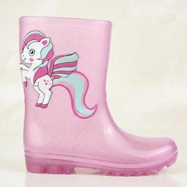 Imagem de Galocha Infantil Feminina Ponei - Kimimo, Rosa glitter, 23/24