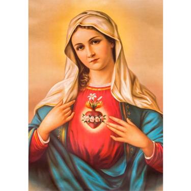 Imagem de Adesivo Decorativo de Parede Religioso Sagrado Coração de Maria