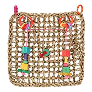 Imagem de Brinquedos de balanço de pássaros rede de escalada de pássaros escada de corda de pássaro para brinquedo de mastigar pássaros