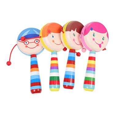 Imagem de BESPORTBLE Baby Baby Baby Chattle Drum: 4 Pcs Toddler Hand Chattle Shaker Percussh Cattle Cattle Shaker Miúdos Desenvolvimento Musical Rattle Playset Christmas Goodie Goodie Bag Stuffer