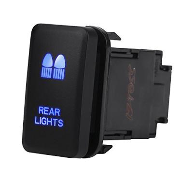 Imagem de Interruptor basculante de barra de luz de LED liga/desliga Keenso 12 V azul LED automático interruptor liga/desliga basculante para Hilux Landcruiser VIGO (luzes traseiras)