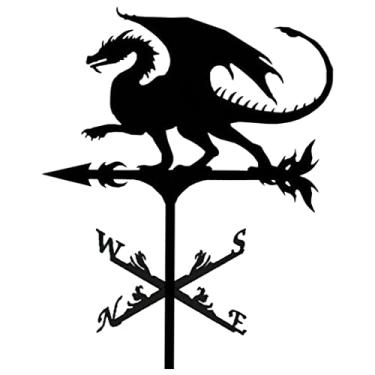 Imagem de Serenable 29,5 Pol. Ornamento de de Metal para Telhado Cata- para Telhados, Dragão
