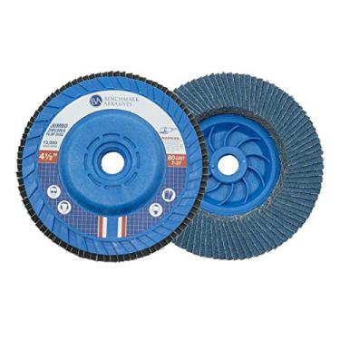 Imagem de Benchmark Abrasives 4-1/2" x 5/8" -11 Tipo 27 Discos de aba de zircônia de alta densidade - 5 pacotes (80 Grit)