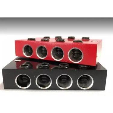 Imagem de Par Barramento Bloco Distribuidor De Energia 4x4 8 Vias Som