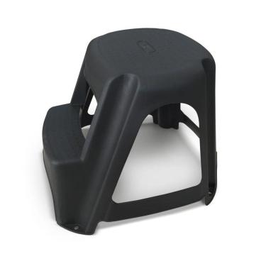 Imagem de Banco Banqueta Escada Step Multiuso Plástico 2 Degraus Preto