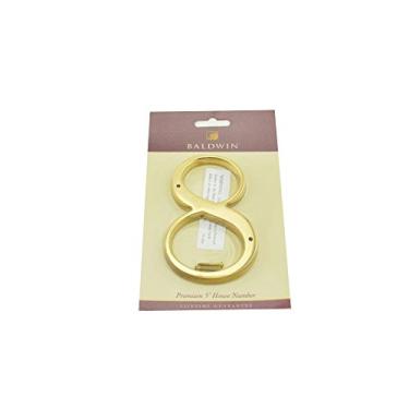 Imagem de Baldwin 90678031 78# 8 número de casa, latão não laqueado