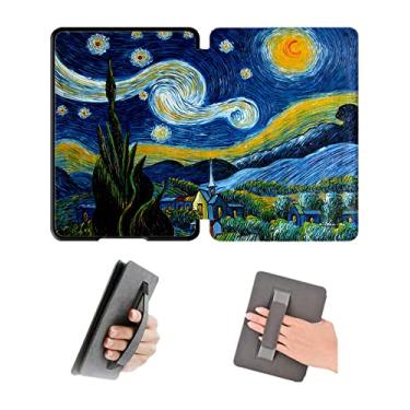 Imagem de Capa de 16 cm com alça de mão para Kindle Paperwhite 11º lançado em 2021, modelo M2L3EK e M2L4EK, capa impermeável com hibernação automática