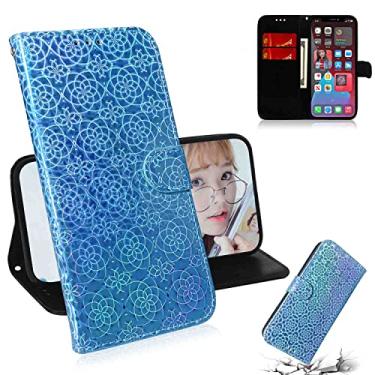 Imagem de YOUKABEI MojieRy Capa carteira para celular Samsung Galaxy Note 20, capa fina de couro PU premium para Galaxy Note 20, 2 compartimentos para cartão, capa simples, azul