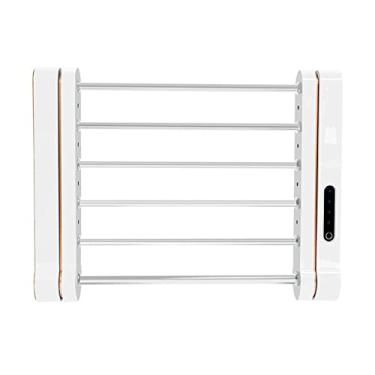 Imagem de Toalheiro inteligente de aquecimento elétrico para mãe e bebê roupas de secagem e desinfecção rack de toalha de banho UV, branco