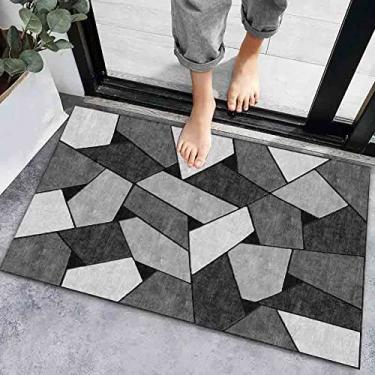 Imagem de SHENGANG Tapete antiderrapante para porta tapetes de banho super absorventes para casa banheiro piso carpete quarto capacho carpete sala de estar, 15,40x60cm