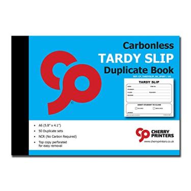 Imagem de Livro de deslizamento Cherry Easy Removal Tardy com cópias sem carbono/50 (4,1 x 5,8 polegadas) por livro
