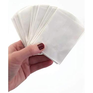 Imagem de 50 mini sacos de papel branco – 10 x 6,3 cm sacos de lembrancinha de festa, suprimentos para artesanato DIY