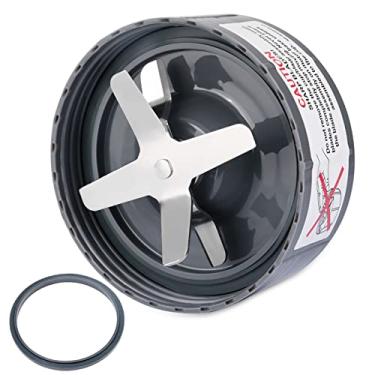 Imagem de haffy Substituição da lâmina do liquidificador – Nova lâmina de substituição de rolamento compatível com NutriBullet 900W/600W – Lâmina de liquidificador cruzada com junta de vedação O-ring – Lâmina