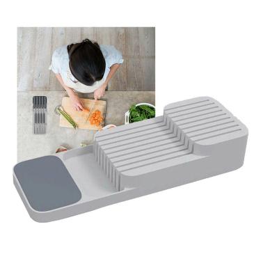 Imagem de Gaveta Faqueiro porta Faca Cozinha Organizador Separação Caixa Sebo Talheres