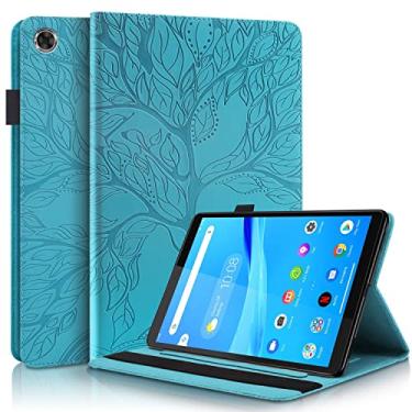 Imagem de Clipes de proteção de tablet Compatível com Lenovo Tab M8 TB-8505F TB-8505X TB-8505FS TB-8705F TB-8705N Capa de couro PU de 8,0 polegadas Flip Wallet Capa protetora Tree Of Life Tablet Case Slot para