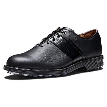 Imagem de FootJoy Tênis de golfe masculino Premiere Series-Packard, preto/preto, 42, Preto/preto