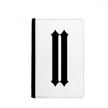 Imagem de Números romanos dois em silhueta preta porta-passaporte Notecase Burse carteira capa porta-cartão, Multicolor